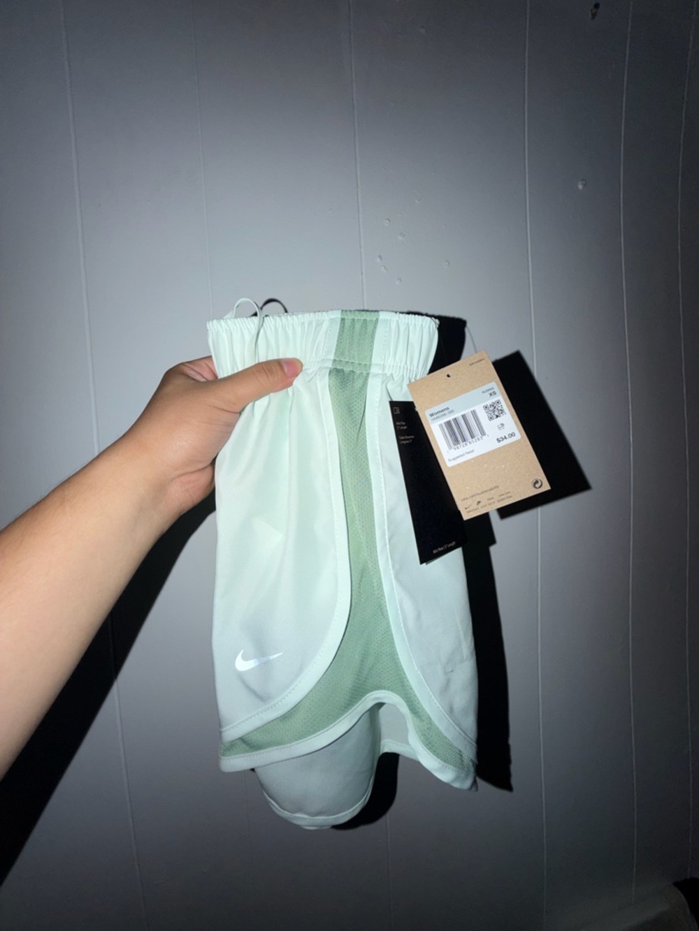 Nike Mint Green Women's Running Shorts with Mesh Liner